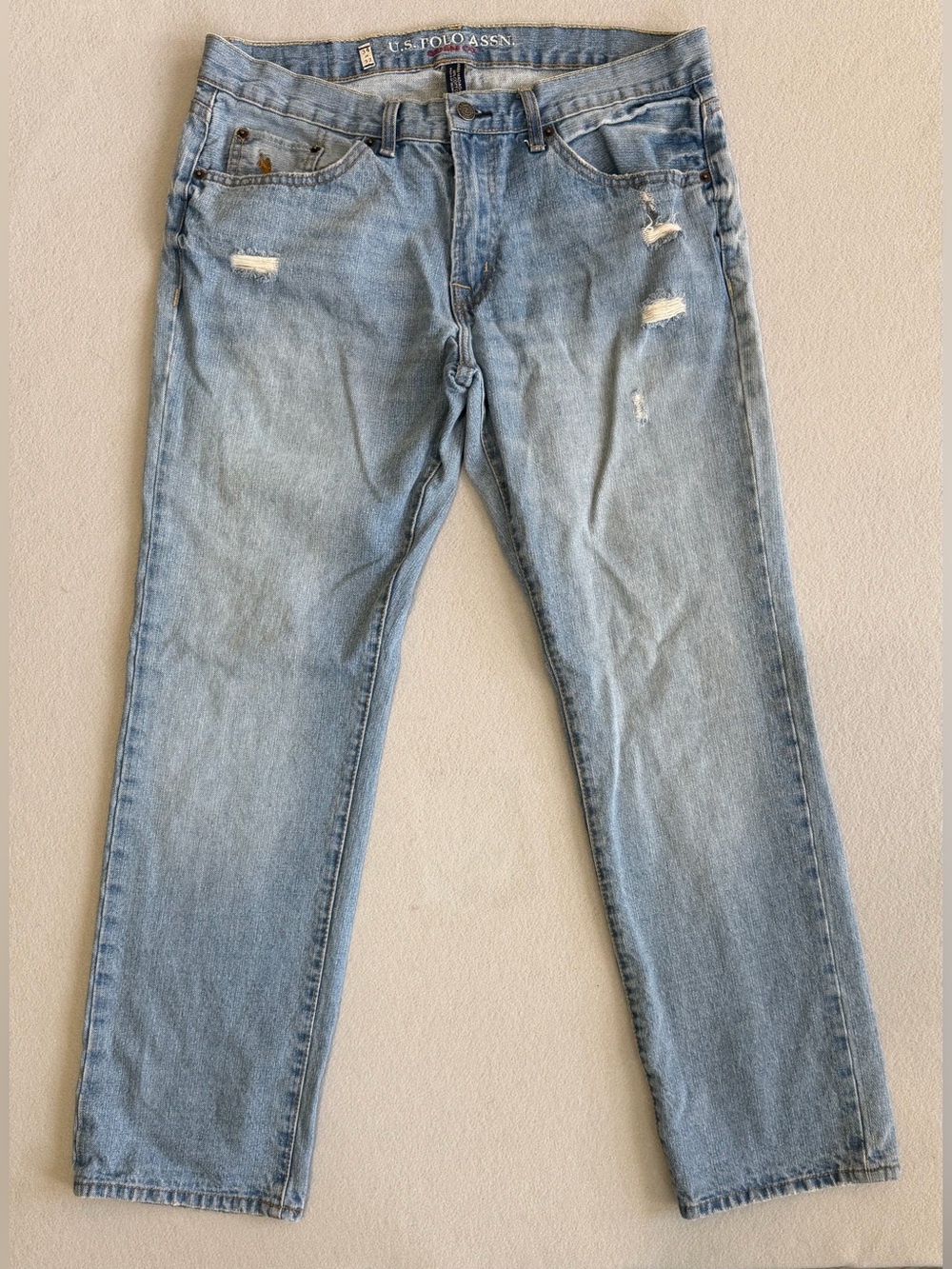 US Polo Assn. Jeans Mens 34x32  Wide Leg Distressed